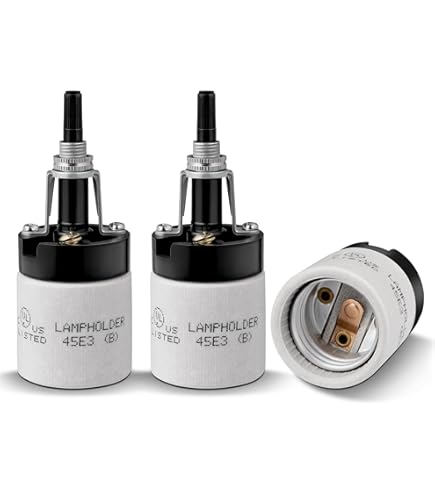 Zreneyfex Rotary Lamp Switch Replacement with Socket Holder 660W