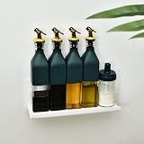 Toski 2Pcs Floating Wall Shelves White Self Adhesive 30 cm No Drill Acrylic view 5