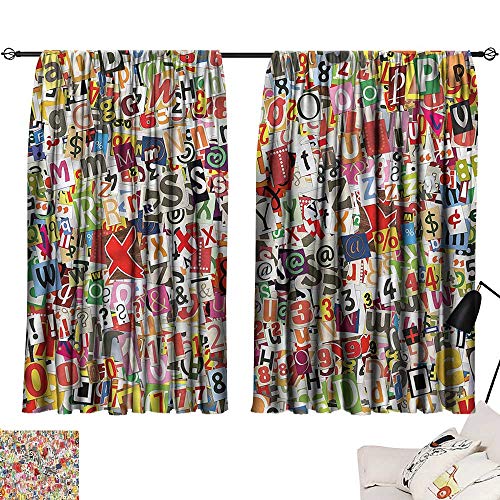 Denruny Double Curtain Rod Old Newspaper Magazines Cutouts 72 X96