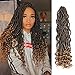 Lihui Goddess Locs Crochet Hair 14 Inch Curly Faux Locs Crochet Hair Pre Looped Crochet Locs Hair Extension Soft Goddess Faux Locs With Curly Ends(14inch, 1B/27, 6packs)
