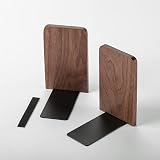 Muso Wood Bookends - Walnut Wood Decorative Bookends 13x10.8x8cm view 5