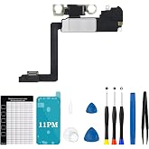 FOOBONG for iPhone 11 Pro Max Earpiece Speaker Replacement Front Speaker | Ear Module Light Proximity Sensor with Flex Cable Repair Tools Kits for Model A2161 A2220 A2218