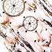 Caught Dreams | Boho Style Dream Catcher | Handmade Bedroom Wall Decoration | Craft Ornament Gift | Bohemian Influenced Natural String with Beads & Feathers | 10.5” Diameter & 36” Long