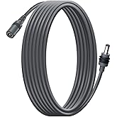 GINGKOSYS Starlink Mini Power Extension Cable 16.4 FT, DC Male to DC Female Power Cord for Starlink Mini, Work with 20V/65W+ PD Source - Grey