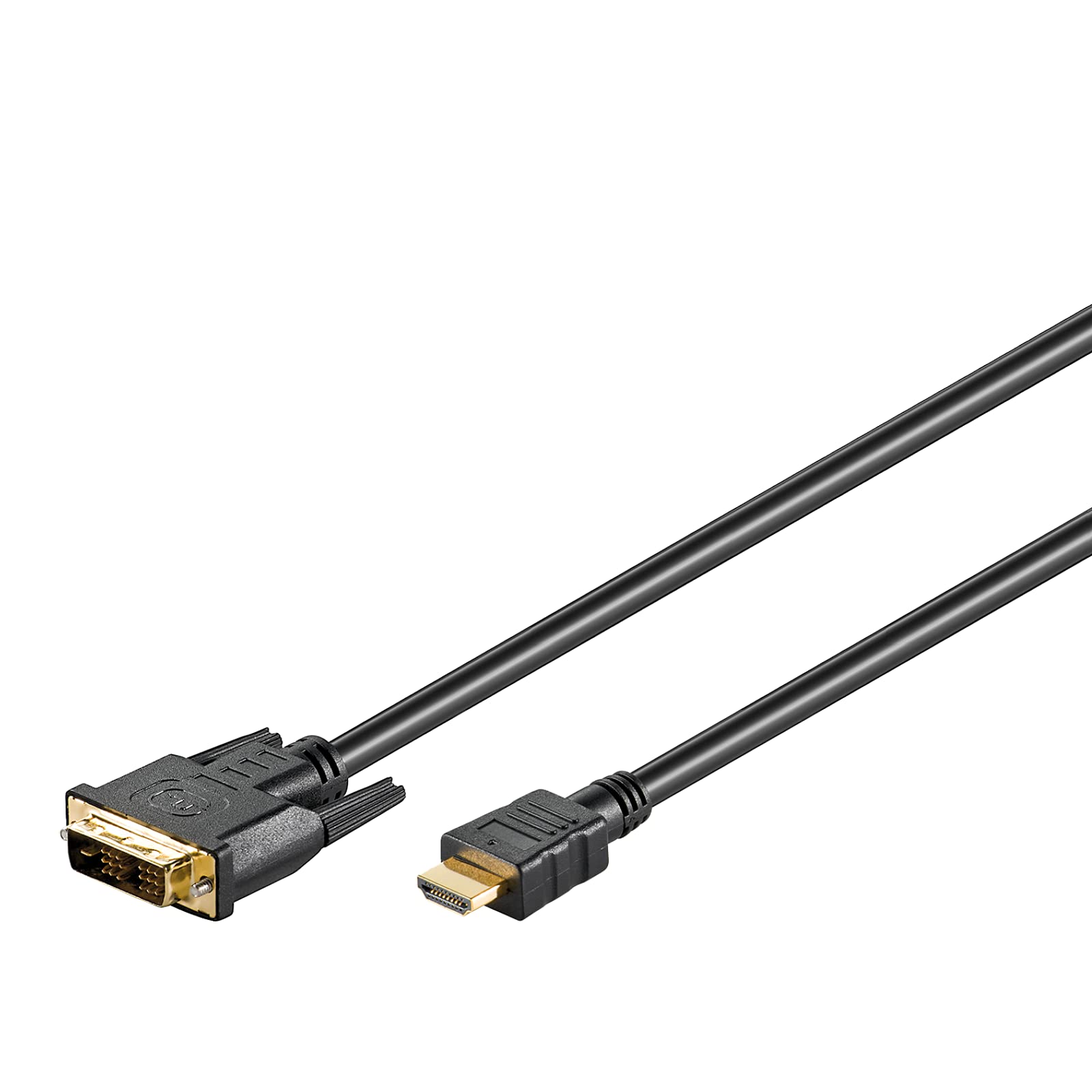 Goobay 51881 DVI-D/HDMI Cable, Gold-plated, Black, 1.8 m Cable Length