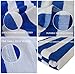 Tamengi 100% Cotton Beach Towel, Pool Towel Dark Blue Striped (30