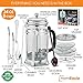 French Press Coffee Maker - Heat Resistant Borosilicate Glass Pot and Stainless Steel Triple Filter - Bonus Strainers, Spoons, Cleaning Brush and Gift Box - 8 Cups - by HomeEquip