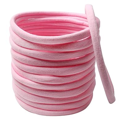 APICESS 100 Pack Super Soft Stretchy DIY Nylon Headbands for Newborn Baby Girls