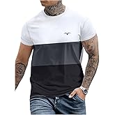 SOLY HUX Men's Color Block Graphic Tees Print Short Sleeve Round Neck T Shirt Top