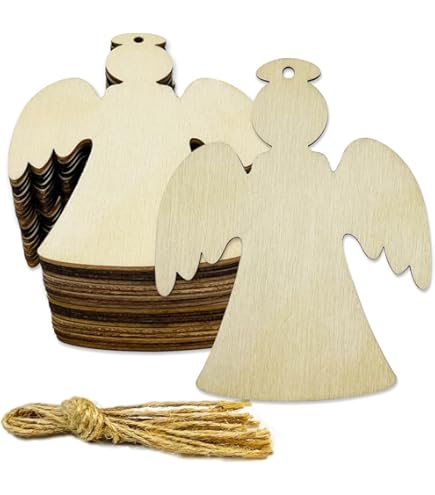 Amazon.com: 25pcs Unfinished Wooden Angel Christmas Tree