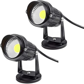 2x Focos Proyector LED Exterior Jardín IP65 COB 5W 220V Blanco ...