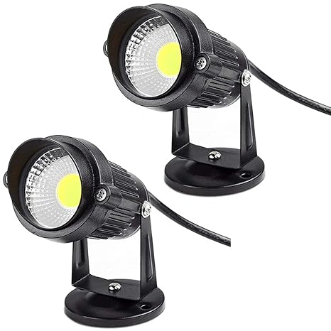 2x Focos Proyector LED Exterior Jardín IP65 COB 5W 220V Blanco ...