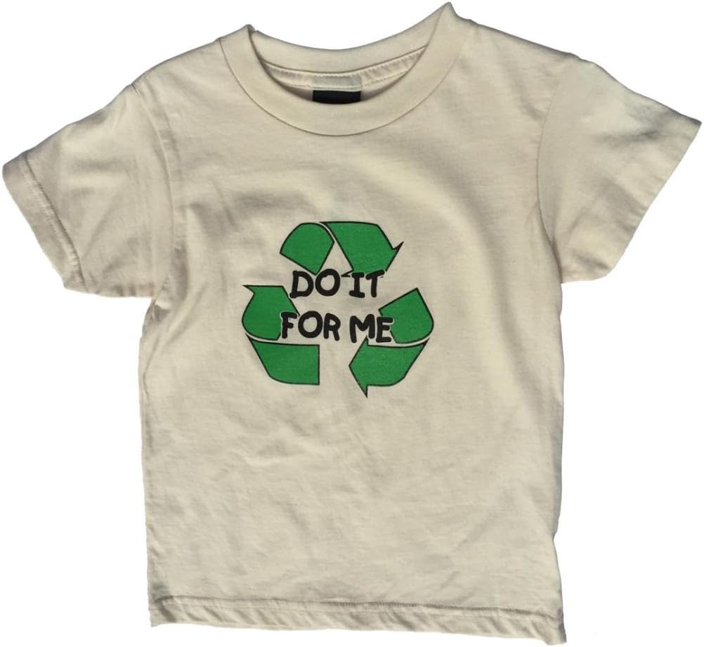 YoungPunks Little Boys Recycle - Do it for me Organic Cotton T Shirt Toddler 4T Natural