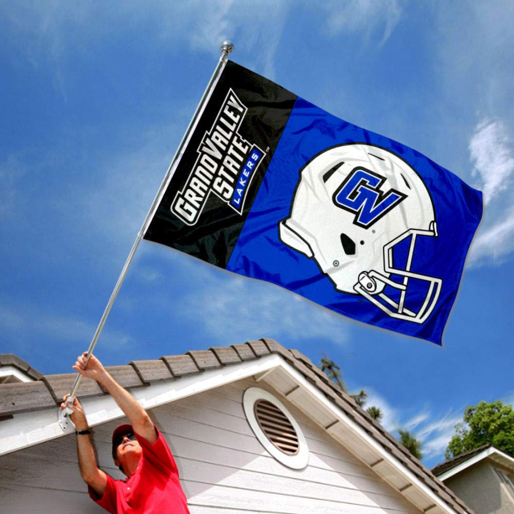Grand Valley State Lakers Football Helmet Flag College Flags And Banners Co Sports Outdoors Outdoor Flags