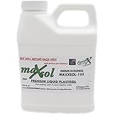 MAXSOL Premium Plastisol Fishing Lure Making Plastic Rubber - 1 Pint (16 Fluid Ounces) - Medium Firmness Floating Clear