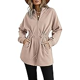 CHICME Womens Zip Up Hoodie Long Sleeve Oversized Sweatshirt Fall Fashion Casual Jackets Winter Clothes
