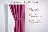 John Aird Blackout Curtains Pencil Pleat 2 Panels Fuchsia 66x72 in view 3