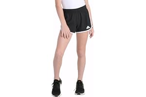 adidas girls Elastic Waistband Color Block Woven Pacer Shorts