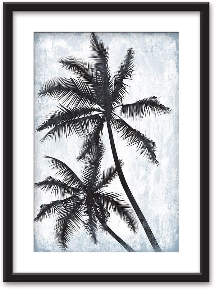 wall26 Framed Wall Art Palm Trees on Retro Style
