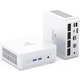 MINISFORUM UM880 Plus Mini PC Barebone AMD Ryzen 7 8845HS(8C/16T, Up to 5.1GHz), Mini Computers Without RAM/SSD/OS, HDMI/DP/USB4 Video Output, OCuLink, 2.5G LAN, 5xUSB Port, Radeon 780M Graphics