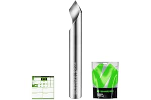 SHARPRO Chamfer Router Bits V Groove O Flute Spiral Router Bit 60 Degree 1/4 Inch Shank CNC Carbide V-bit for Engraving and C