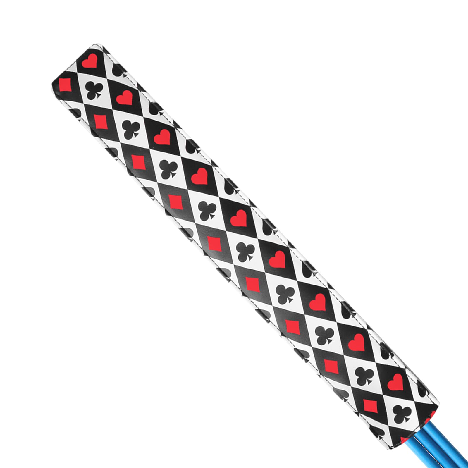 Premium Leather Golf Alignment Stick Cover Case Holder Value Pack, Golf Alignment Head Cover Holder Hold at Least 2 Sticks for Men Women (Red)