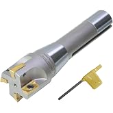 Jerax tools R8 Indexable 1-1/2" End Mill Carbide Insert 90&deg; Milling Cutter