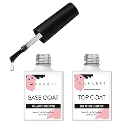 Makartt Base and Top Coat Gel, No Wipe Gel Top Coat