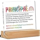 Assistant Principal Gifts for Women, Assistant Principal Appreciation Gifts Assistant Principal Acrylic Desk Plaque Sign School Office Decor 4 x 4 Inches