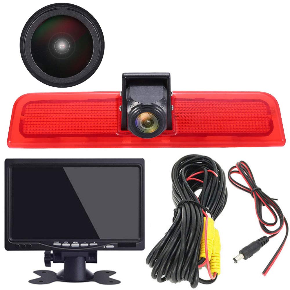 7'' Inch TFT LCD Color Auto Monitor + 1280x720 Pixel 1000 TV Lines Super HD Night Vision Rear View Backup Camera for VW Caddy Life 2K Facelift III Kasten 2KA Kombi Cross maxi Tdi dritte 3 2003-2014 Bj
