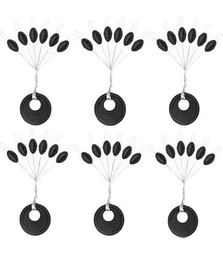 Butées De Pêche En Caoutchouc – 30 En 1, Ovales, Multicolores – Pour Flotteurs, Pêche En Mer Ou Rivière