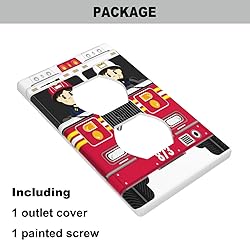 Pznen Fire Truck Outlet Covers Cute Cartoon