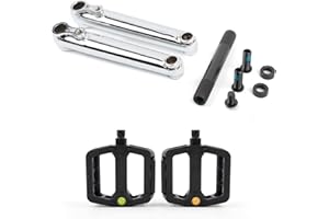 POLSO BMX Bike Crank Arms 170mm, 9/16"(14mm) Axle Diameter 19mm 48 Spline Cranks for BMX Bikes Cranks