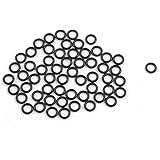 uxcell 50 Pcs 5mm x 1mm x 3mm Mechanical Black NBR O Rings Oil Seal Washers