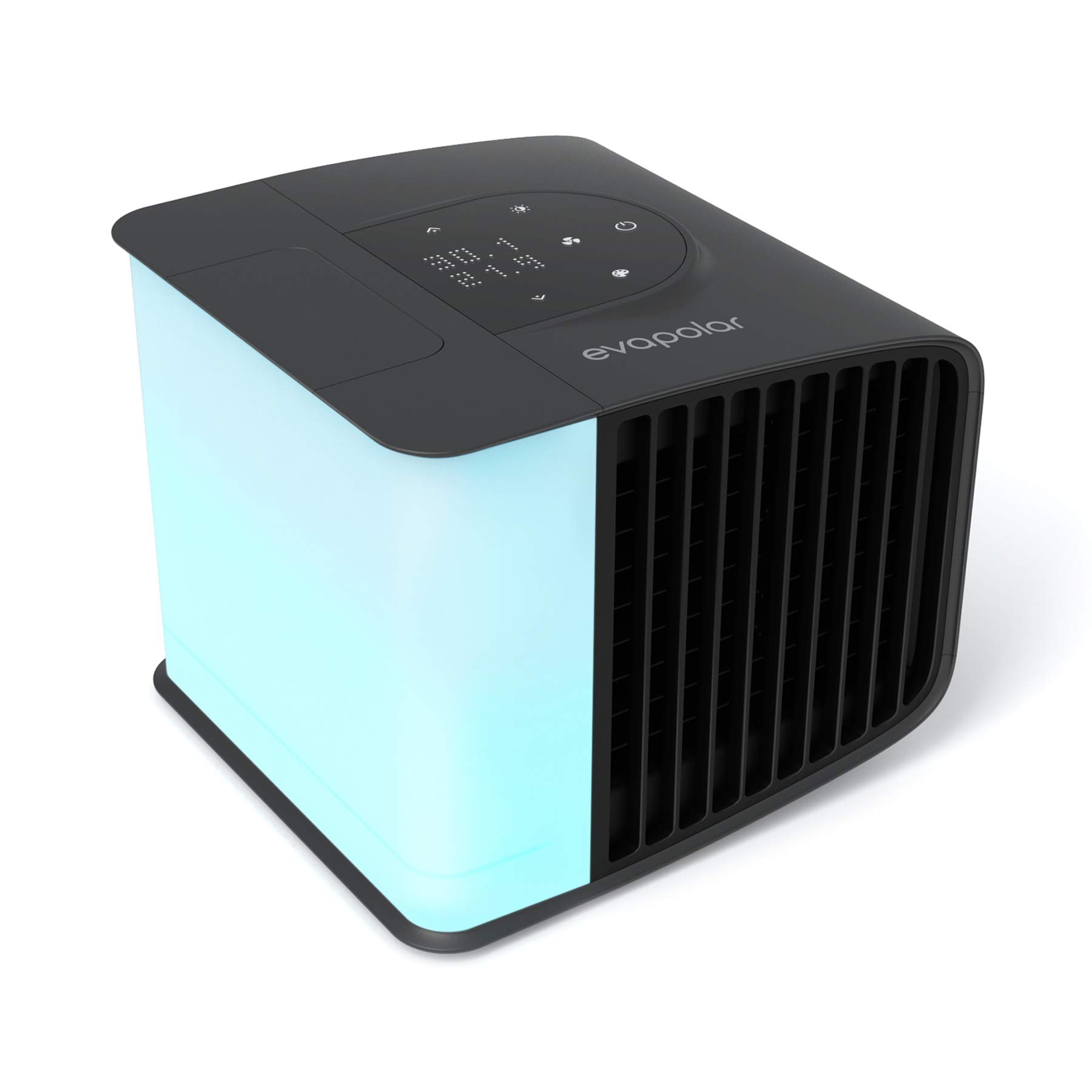 Evapolar evaSMART Personal Portable Air Cooler and Humidifier with Alexa Support, Desktop Cooling Fan, for Home and Office, with USB Connectivity and Built-in LED Light, Coal Black EV-3000