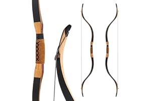DEERSEEKER OUTDOOR Deerseeker Archery 52" Recurve Bows Traditional Longbow Handmade Tatar Horsebow Set Ambidextrous Bow for Adults & Youth Practice Target Shooting 20-80lbs