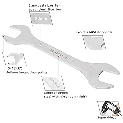 BILITOOLS Super Thin Open End Wrench Set, 9 Piece