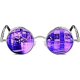 ROCKNIGHT Gothic Steampunk Round Polarized UV400 Protection Sunglasses Unisex Street Outdoor 48mm