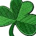 Irish Clover Dark Green Embroidered Emblem Lucky Shamrock Iron On Sew On Ireland Patch
