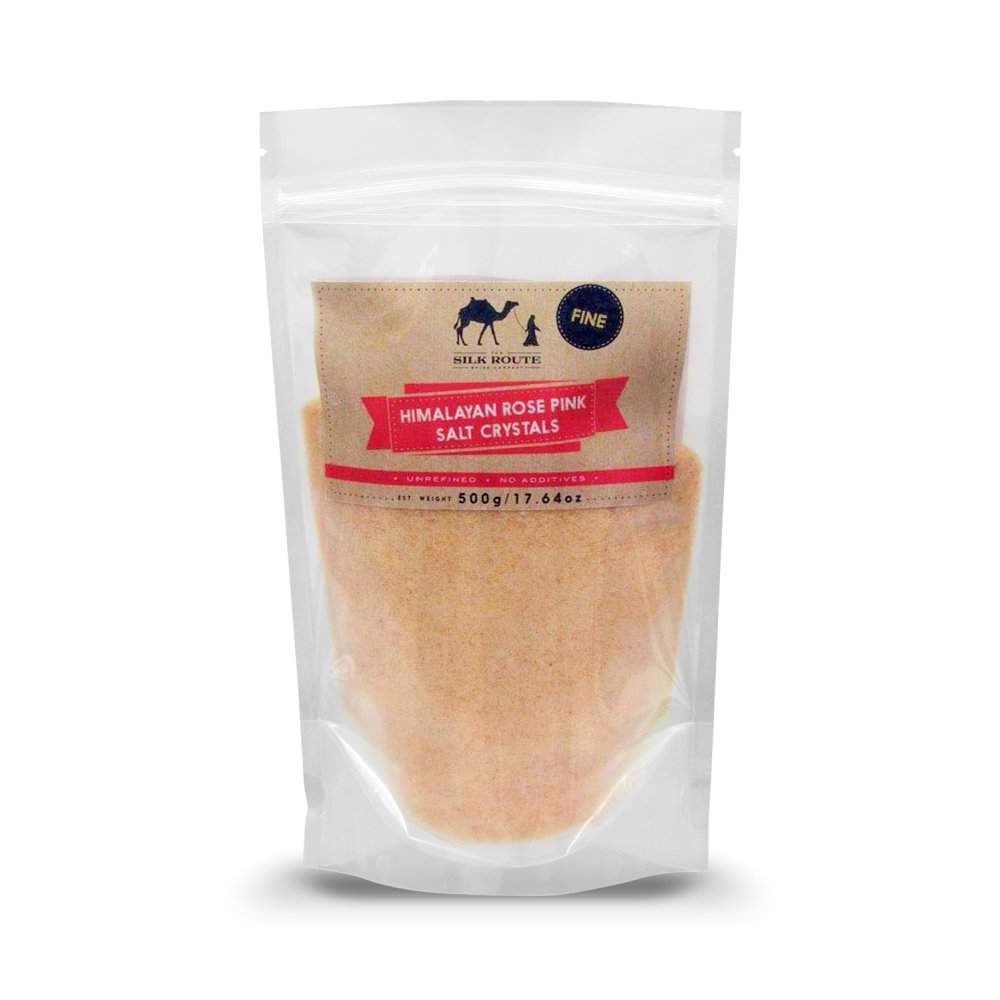 Silk Route Spice Company Fine Himalayan Rose Pink Salt Resealable Pouch 1.1lb: Beauty