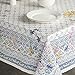 Maison d' Hermine Table Cloth Rectangle Table 100% Cotton 60 x 108 Inches Tablecloth Reusable Decorative Everyday Use for Dining Room, Farmhouse, Home, Party, Festive & Wedding Spring Summer - Faience