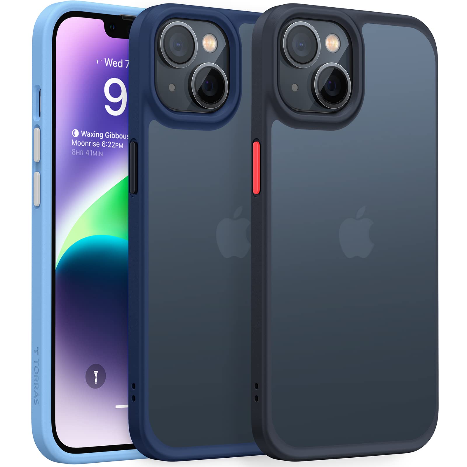 Photo 1 of TORRAS Shockproof for iPhone 15 Plus Case & iPhone 14 Plus Case [Military Grade Drop Tested] Shockproof Protective Black Hard Back Slim Case for iPhone 15 Plus 6.7'', Frosted Black-Guardian Series