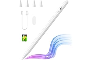MMK Stylus Pen for iPad, Apple Pencil for iPad 10th 9th Gen, Apple Pen iPad Pencil for iPad Air 5/4/3rd, iPad Pro 11/12.9 Inch, with Palm Rejection & Tilt Sensitivity, Magnetic Stylus iPad Pen, White