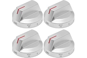 VIKKSAER 4Pcs DG94-03500A/Z Electric Stove Knobs, Replacement for Samung Electric Range NE63T8111SS/AA NE63T8311SS/AA NE63T87