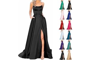 GENERIC Formal Dresses for Women Evening Party Sexy Sleeveless Side Slit Maxi Dress Elegant Off The Shoulder Wedding Guest Dresses