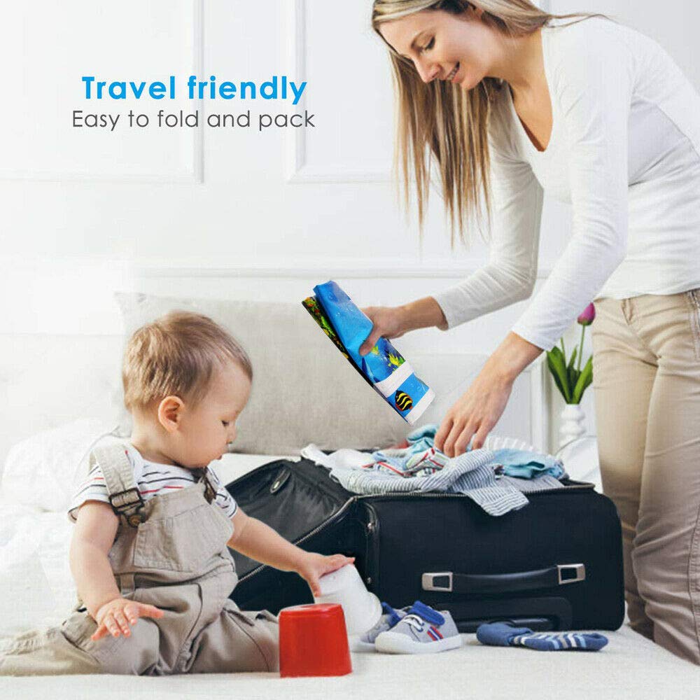 Baby Inflatable Water Mat Tummy Time Baby Playmats Leakproof BPA Free Water Mat Toys for Baby Play Gym Activity Mats Center Babies Stimulation Growth Infants 3 Months and Up (26X20 inch)