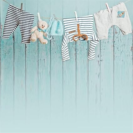 Amazon Com Lfeey 10x10ft Baby Shower Backdrop For Boy Kids Clothes