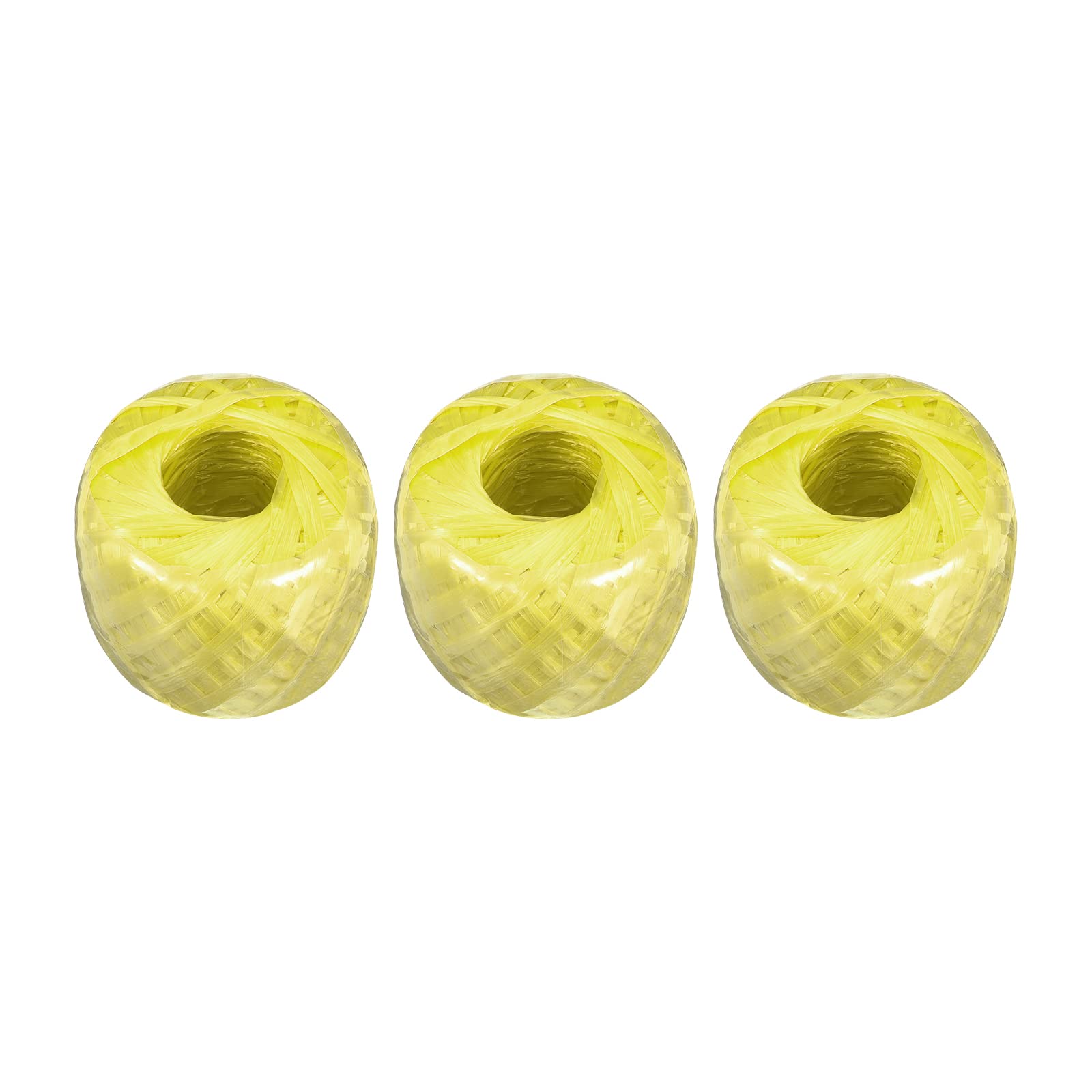 Rebower Polyester Nylon Rope [for Household Bundled Packing DIY]-100m/328ft / 3Roll Plastic,Yellow
