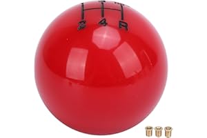 Moofey 5 Speed Gear Shift Knob, M12×1.25 Shifter Knobs, Weighted Shift Cover with 3 Adapter, for Universal Automobile Accesso