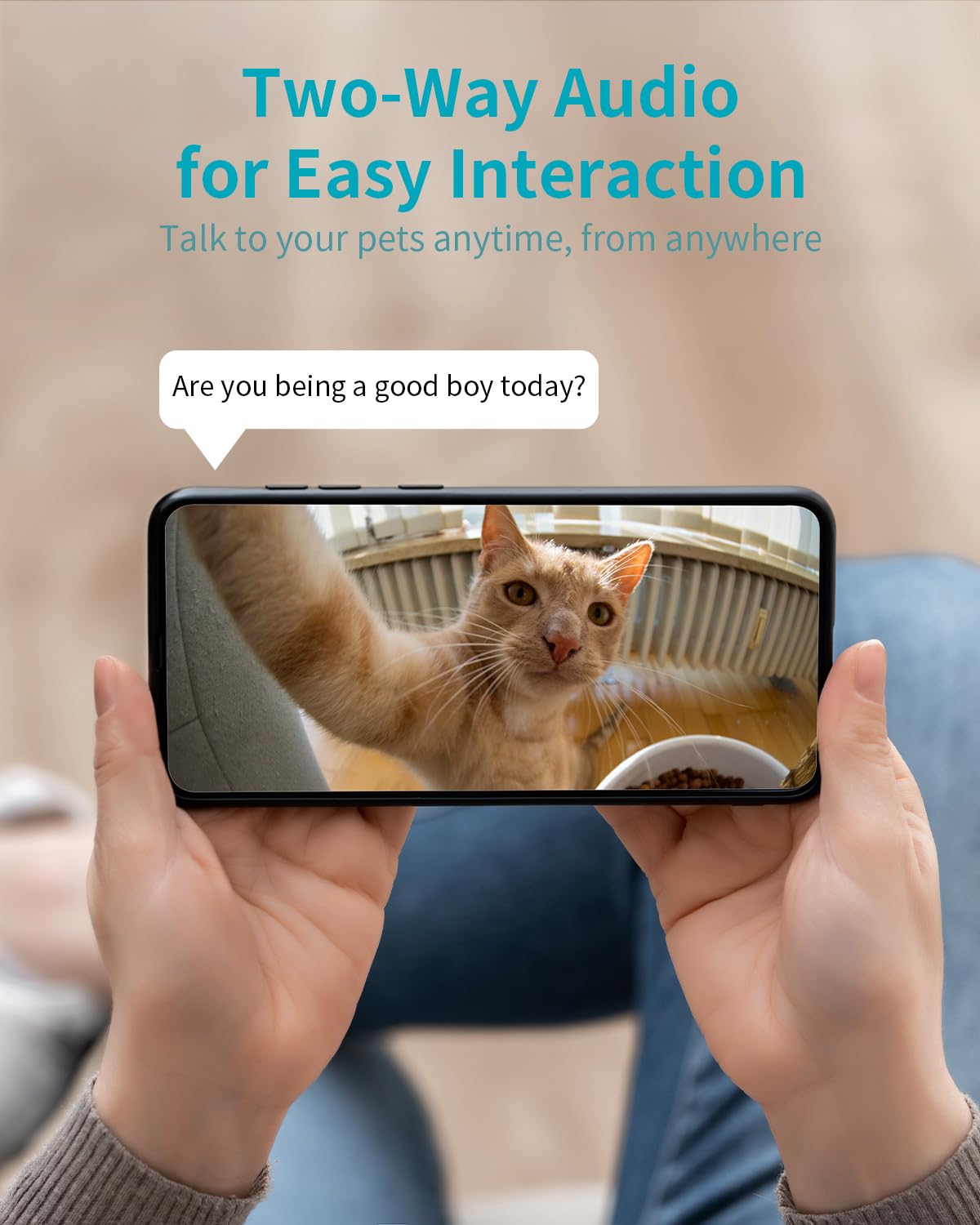 VIMTAG 2.5K Pet Camera Indoor with Phone App, 360° Dog Camera with Speaker, Indoor Cameras for Home Security, 5G/2.4G WiFi, Motion Tracking & AI Detection, 2-Way Audio, Night Vision, SD/Cloud Storage - View 7